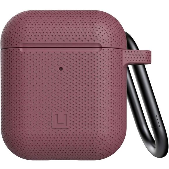 NWT U by UAG Silicone Case Shockproof Carabiner Dusty Rose AirPods Gen 1 & 2 - Picture 1 of 11